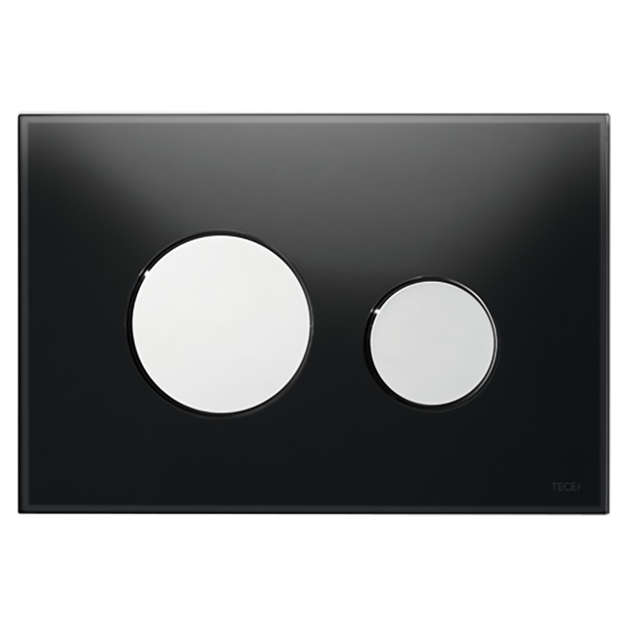 Plaque de déclenchement WC
TECEloop
verre, technique à deux
quantités, commande par devant
ou par dessus