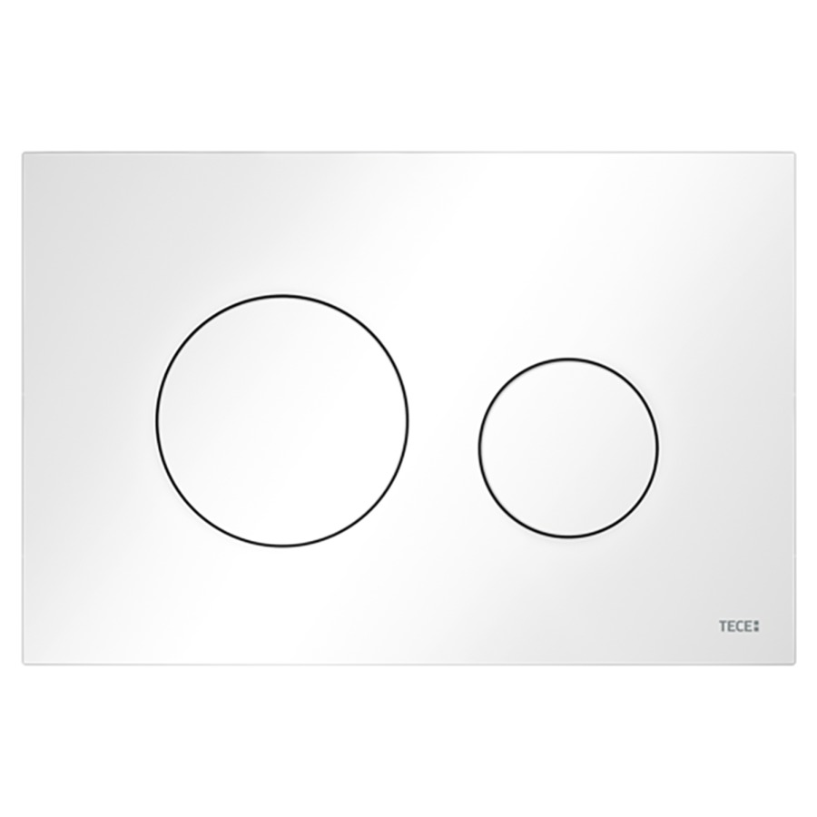 Plaque de déclenchement WC
TECEloop
matière synthétique, technique
à deux quantités, commande par
devant ou par dessus