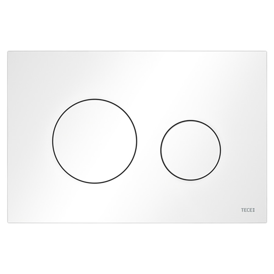 Plaque de déclenchement WC
TECEloop
matière synthétique, technique
à deux quantités, commande par
devant ou par dessus