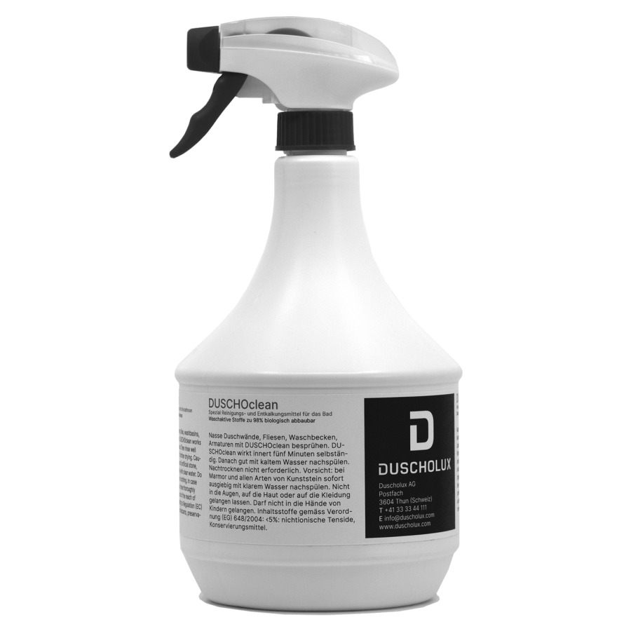 Produit de nett. DUSCHOCLEAN
flacon avec vaporisateur
1 litre