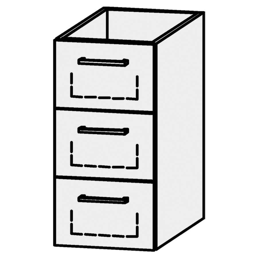Élément inférieur
Serra Ritom
30 x 60,2 x 54,5 cm
élément avec 3 tiroirs
extrait complet avec Blumotion
sans cache-siphon
sans panneau arrière