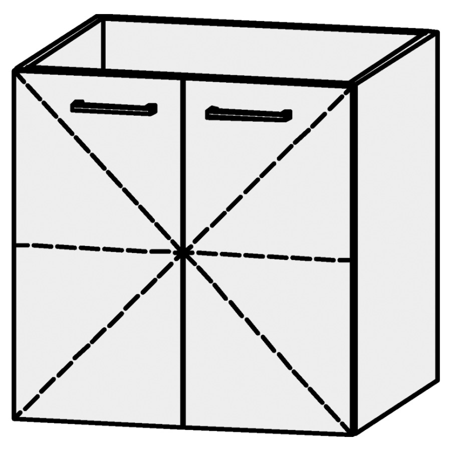Élément inférieur
Serra Ritom
60 x 60,2 x 54,5 cm
élément avec 2 portes
1 rayon réglable,
avec découpe pour le siphon
sans panneau arrière
portes avec Blumotion