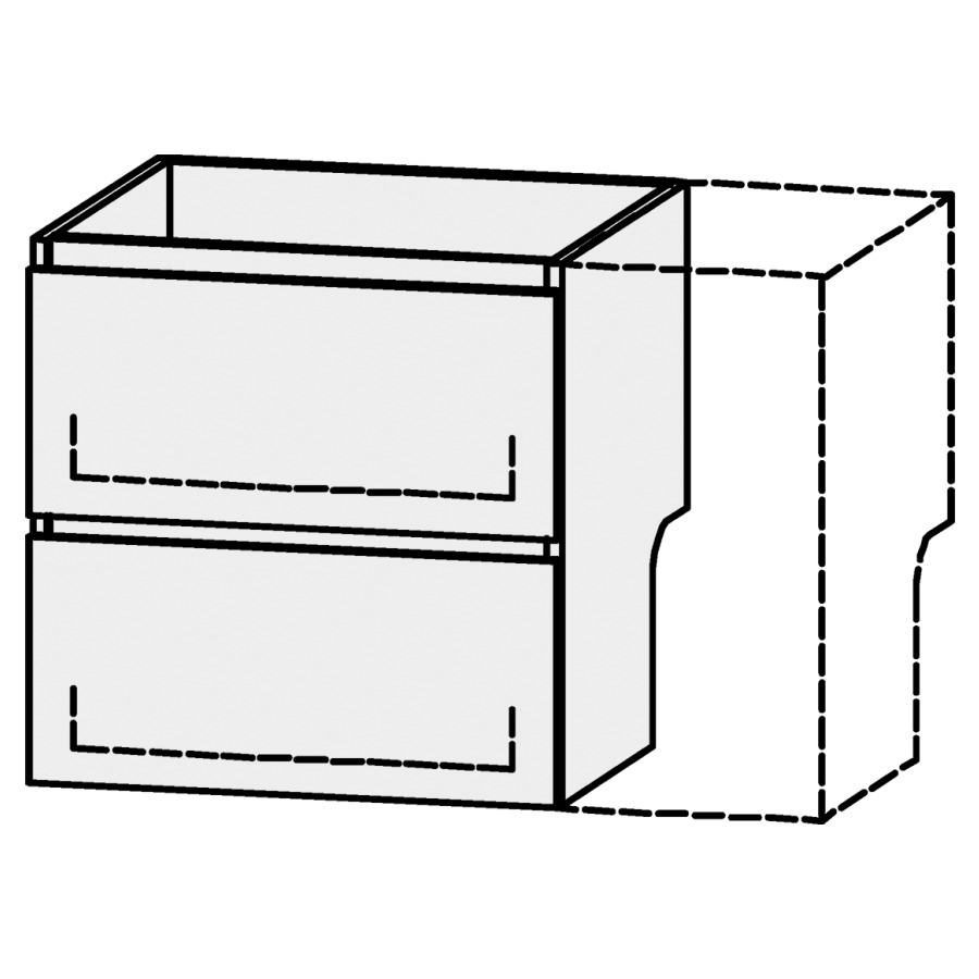 Élément inférieur
Serra Ritom Style
61-90 x 60,2 x 54,5 cm
élément avec 2 tiroirs
extrait complet avec Blumotion
sans cache-siphon
sans panneau arrière
