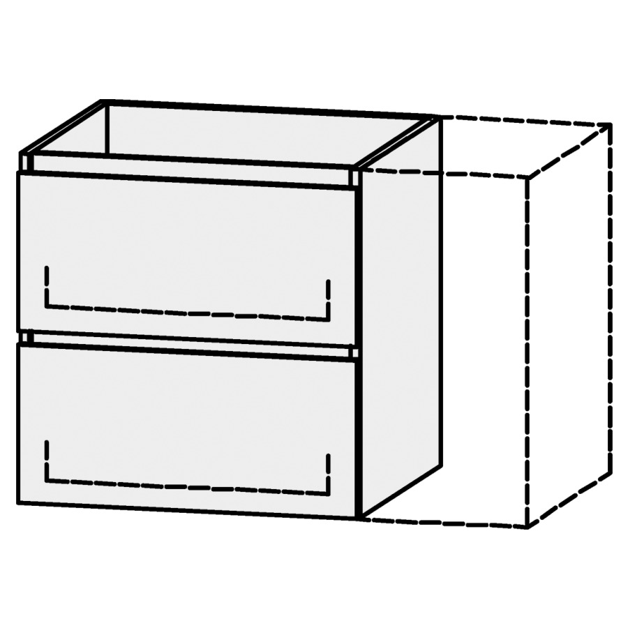 Élément inférieur
Serra Ritom Style
61-90 x 60,2 x 54,5 cm
élément avec 2 tiroirs
extrait complet avec Blumotion
sans cache-siphon
sans panneau arrière
