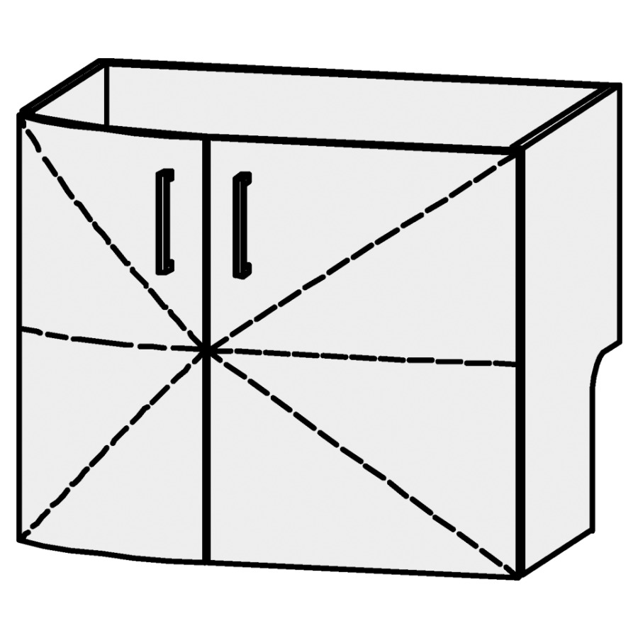 Élément inférieur
Serra Caldera
75 x 60,2 x 54,5 cm
élément avec 2 portes
1 rayon réglable,
avec découpe pour le siphon
avec panneau arrière
inférieur, décalé vers l`avant
arrondi à gauche
portes avec Blumotion