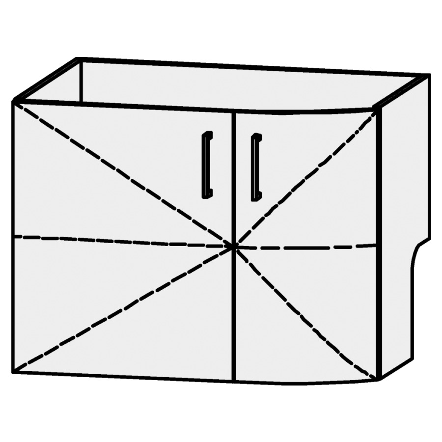 Élément inférieur
Serra Caldera
80 x 60,2 x 54,5 cm
élément avec 2 portes
1 rayon réglable,
avec découpe pour le siphon
avec panneau arrière
inférieur, décalé vers l`avant
arrondi à droite
portes avec Blumotion