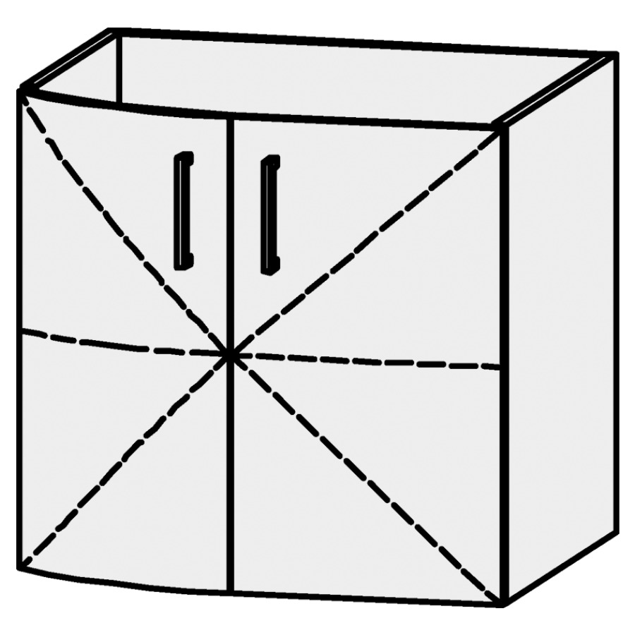 Élément inférieur
Serra Caldera
65 x 60,2 x 54,5 cm
élément avec 2 portes
1 rayon réglable,
avec découpe pour le siphon
sans panneau arrière
arrondi à gauche
portes avec Blumotion