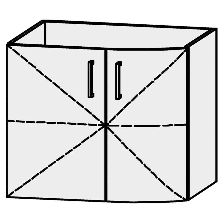 Élément inférieur
Serra Caldera
70 x 60,2 x 54,5 cm
élément avec 2 portes
1 rayon réglable,
avec découpe pour le siphon
sans panneau arrière
arrondi à droite
portes avec Blumotion