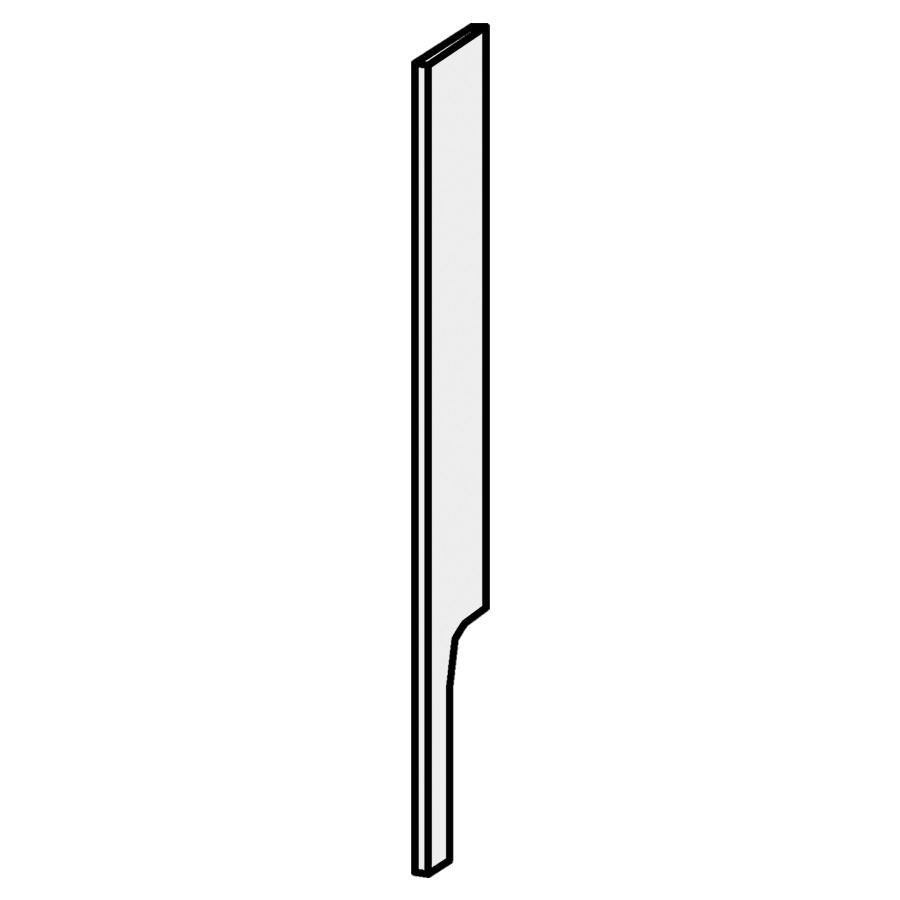 Côté visible Serra
1,6 x 85,2 x 21,3 cm
côté visible biseauté pour
revètement WC avec découpe
d`installation
côté visible à gauche
resistant à l`eau