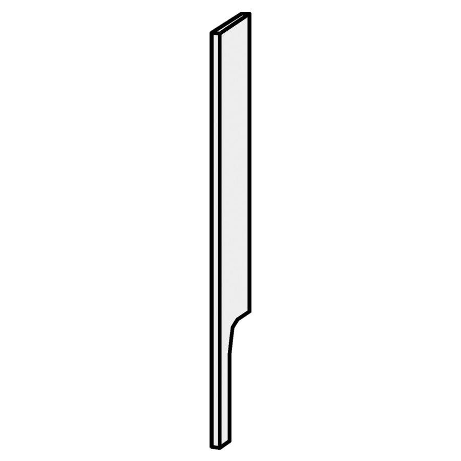 Côté visible Serra
1,6 x 85,2 x 21,3 cm
côté visible biseauté pour
revètement WC avec découpe
d`installation
côté visible à droite
resistant à l`eau