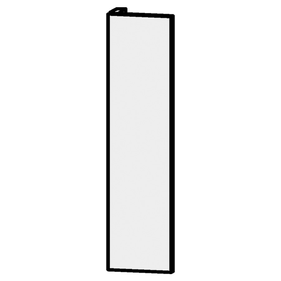Pièce de finition Serra 
15 x 59.8 x 1.6 cm
pour éléments inférieurs 
montage à droite