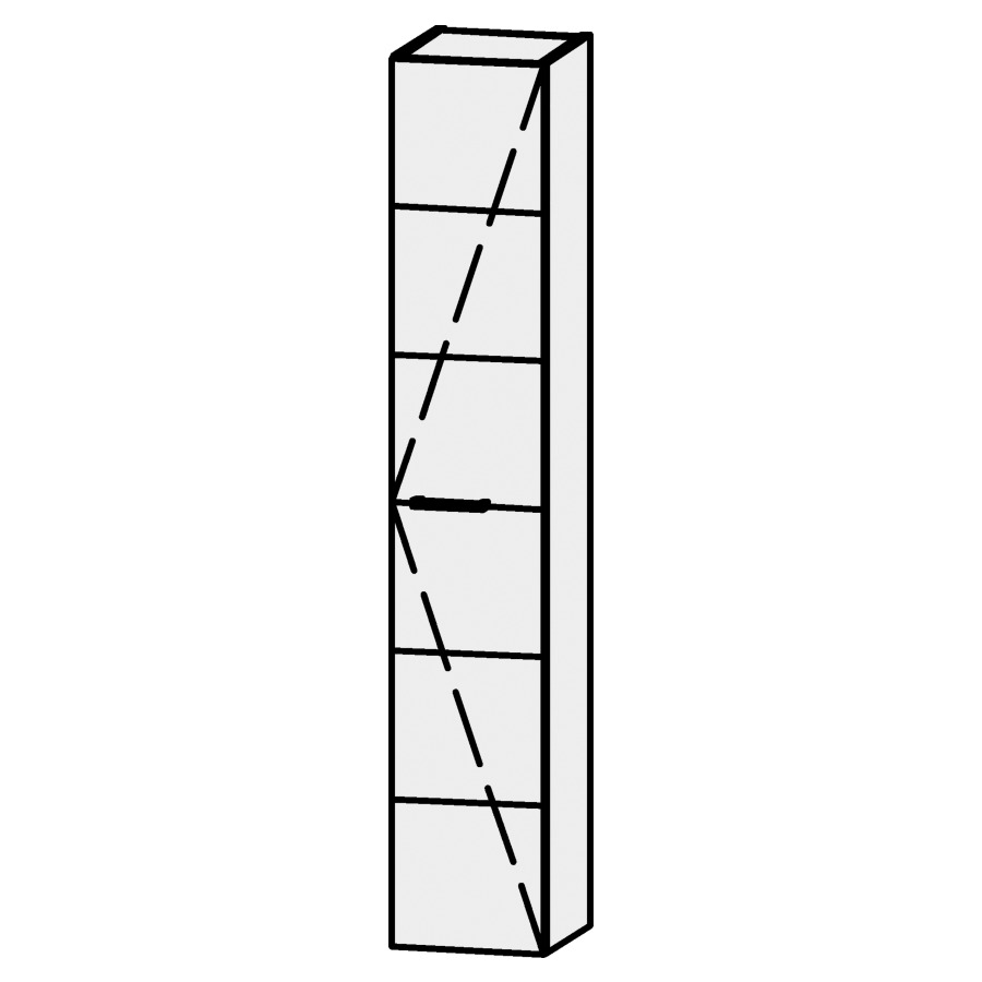 Armoire haute Serra
30 x 170 x 33 cm
élément avec 1 porte,
charnières à droite
porte avec Blumotion
5 rayons réglables