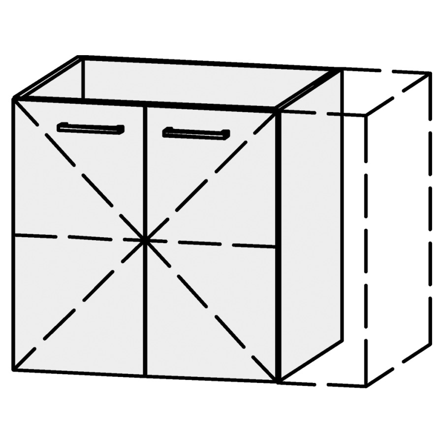 Élément inférieur
Serra Ritom
61-80 x 60,2 x 54,5 cm
élément avec 2 portes
1 rayon réglable,
sans découpe pour le siphon
sans panneau arrière
portes avec Blumotion