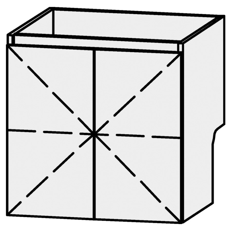 Élément inférieur
Serra Ritom Style
60 x 60,2 x 54,5 cm
élément avec 2 portes,
1 rayon réglable,
sans découpe pour le siphon
avec panneau arrière
intérieur, décalé vers l`avant
portes avec Blumotion