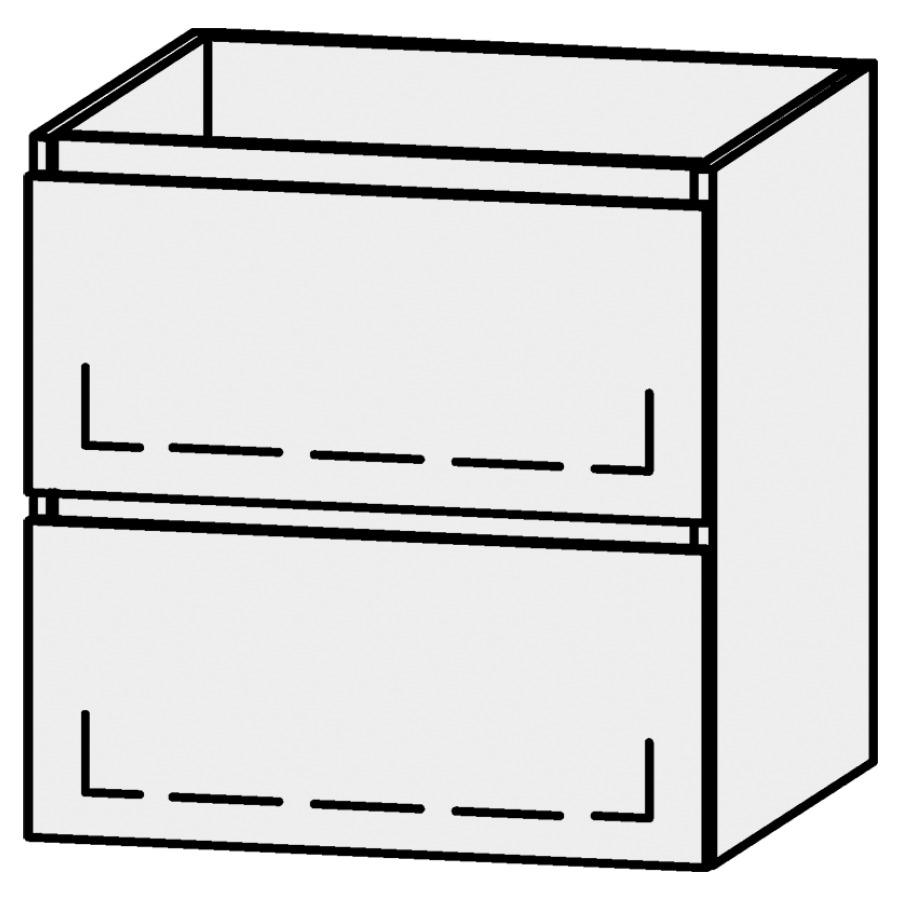 Élément inférieur
Serra Ritom Style
60 x 60,2 x 54,5 cm
élément avec 2 tiroirs
extrait complet avec Blumotion
1 cache-siphon
sans panneau arrière
