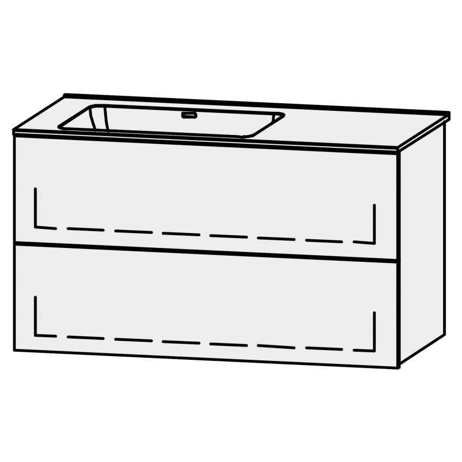 Combinaison de meuble Procasa Tre 100
100 x 55 x 49.7 cm
incl. table de lavabo en avian white 1,2 cm
trop-plein à l`arrière, largeur du lavabo 50 cm
axe de lavabo 35/65 cm
incl. consoles, élément avec 2 tiroirs
extrait complet avec Blumotion, 1 cache-siphon
lavabo à gauche, face dépassant sur le côté