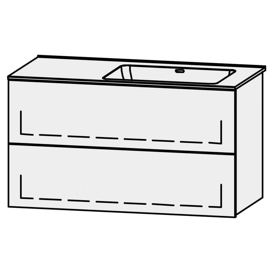 Combinaison de meuble Procasa Tre 100
100 x 55 x 49.7 cm
incl. table de lavabo en avian white 1,2 cm
trop-plein à l`arrière, largeur du lavabo 50 cm
axe de lavabo 65/35 cm
incl. consoles, élément avec 2 tiroirs
extrait complet avec Blumotion, 1 cache-siphon
lavabo à droite, face dépassant sur le côté