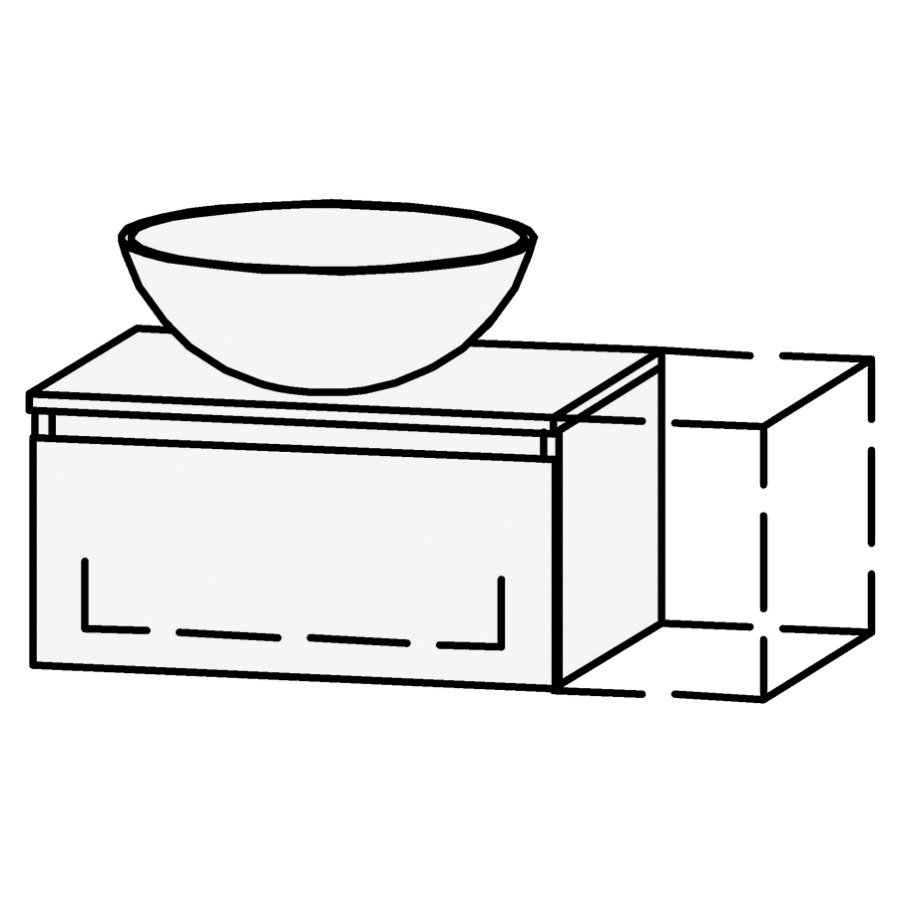 Combinaison de meuble Vanity Bocco Minimo Mea 2 Style
