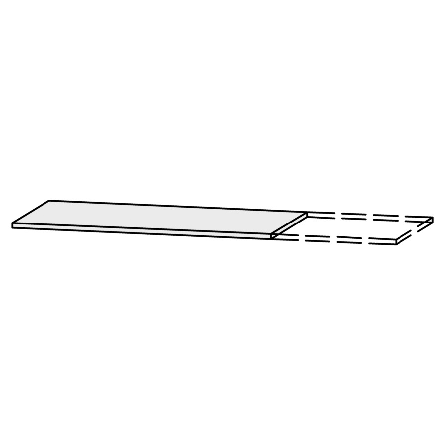 Tablette/rayon
101-150 x 40-55.5 x 2 cm
excl. consoles
sans découpe pour lavabo