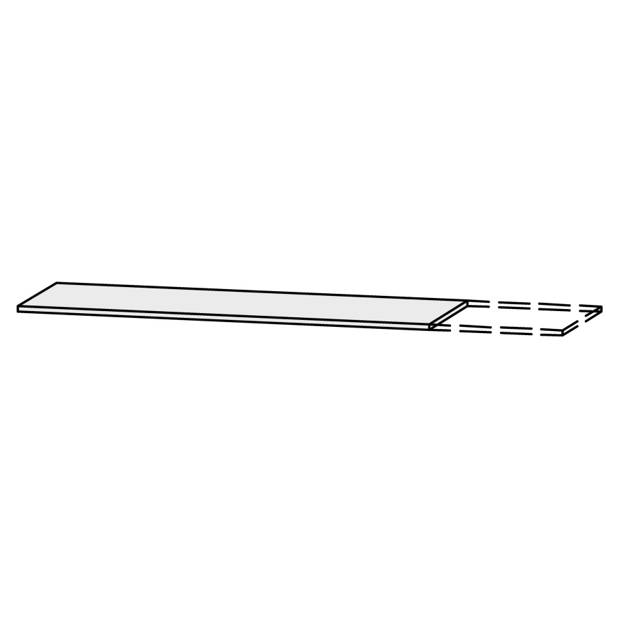 Tablette/rayon
151-200 x 40-55.5 x 2 cm
excl. consoles
sans découpe pour lavabo