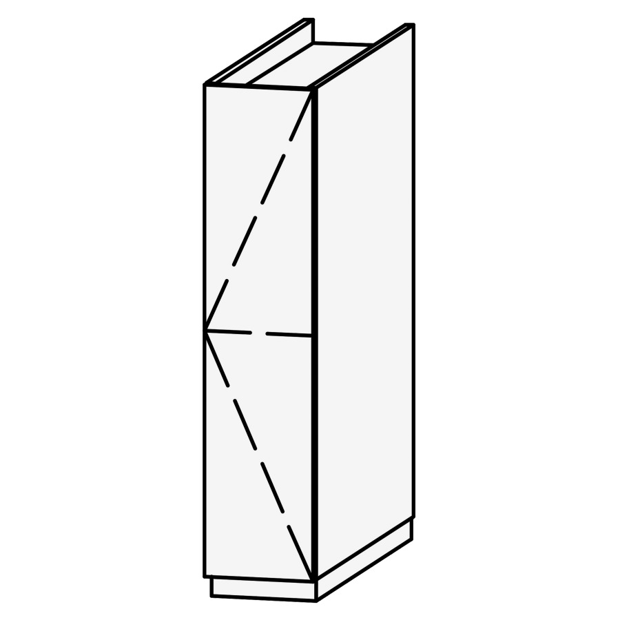 Meuble de séparation Vanity Isola
20 x 91.5 x 68 cm
armoire de tablette, 1&nbsp;porte 
dépassant en haut, charnière à droite
étagère ouverte latérale vers la gauche
avec zone de rangement en haut 
2&nbsp;tablettes
avec Blumotion
avec socle, hauteur 4 cm