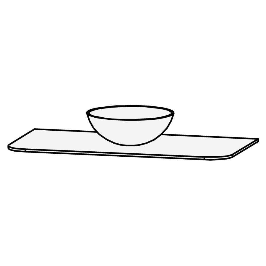 Table de lavabo Vanity Namiura
101 x 1.2 x 53 cm
axe de lavabo selon liste
excl. consoles
encastrement par dessus