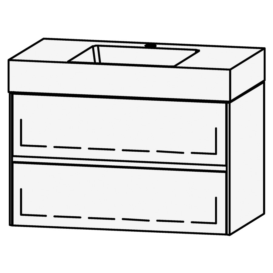 Élément inférieur  Vanity Smart 2.0 Viiva Line 80