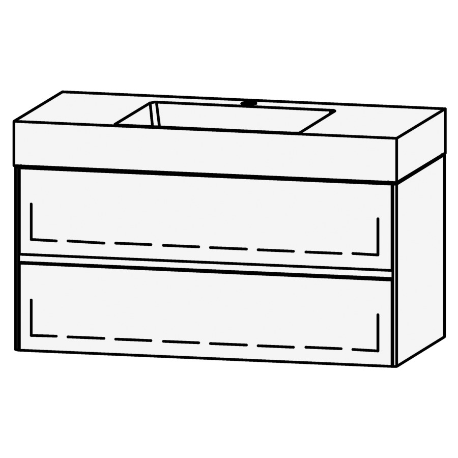 Élément inférieur  Vanity Smart 2.0 Viiva Line 100