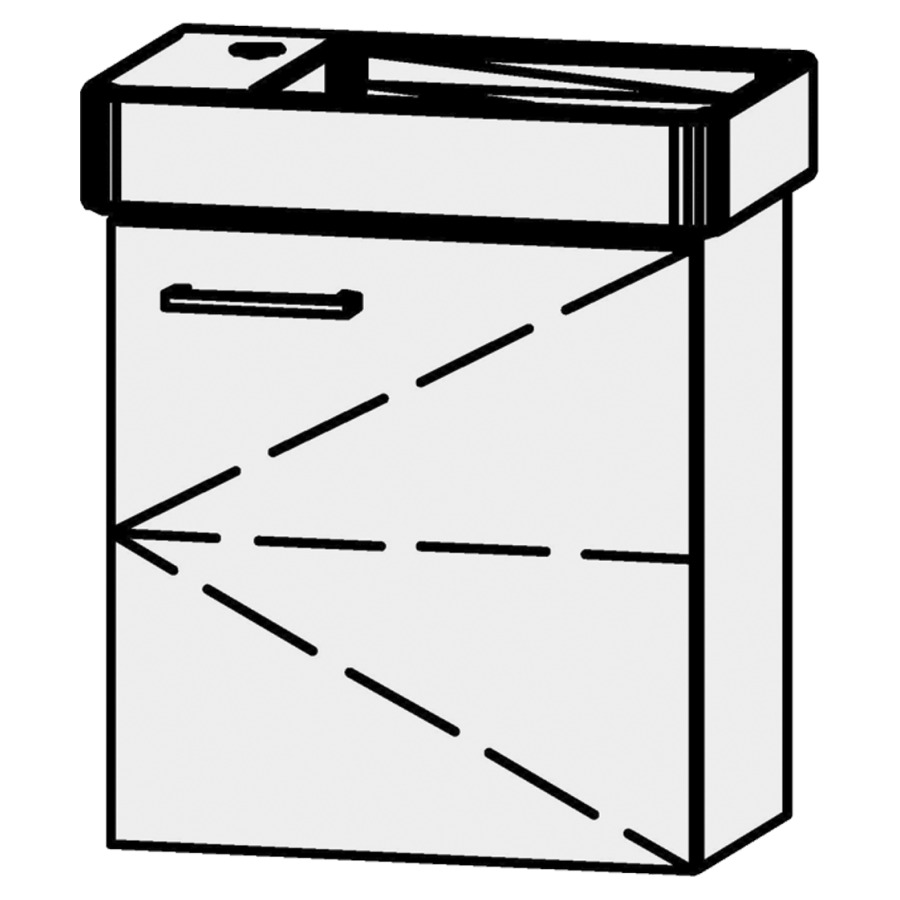 Unterbau Vanity Pro X Compact
45 x 50 x 26.3 cm
Tablarschrank, 1 Tür
Band rechts, mit Blumotion
1 Tablar, für Becken rechts
für Handwaschbecken 105505
