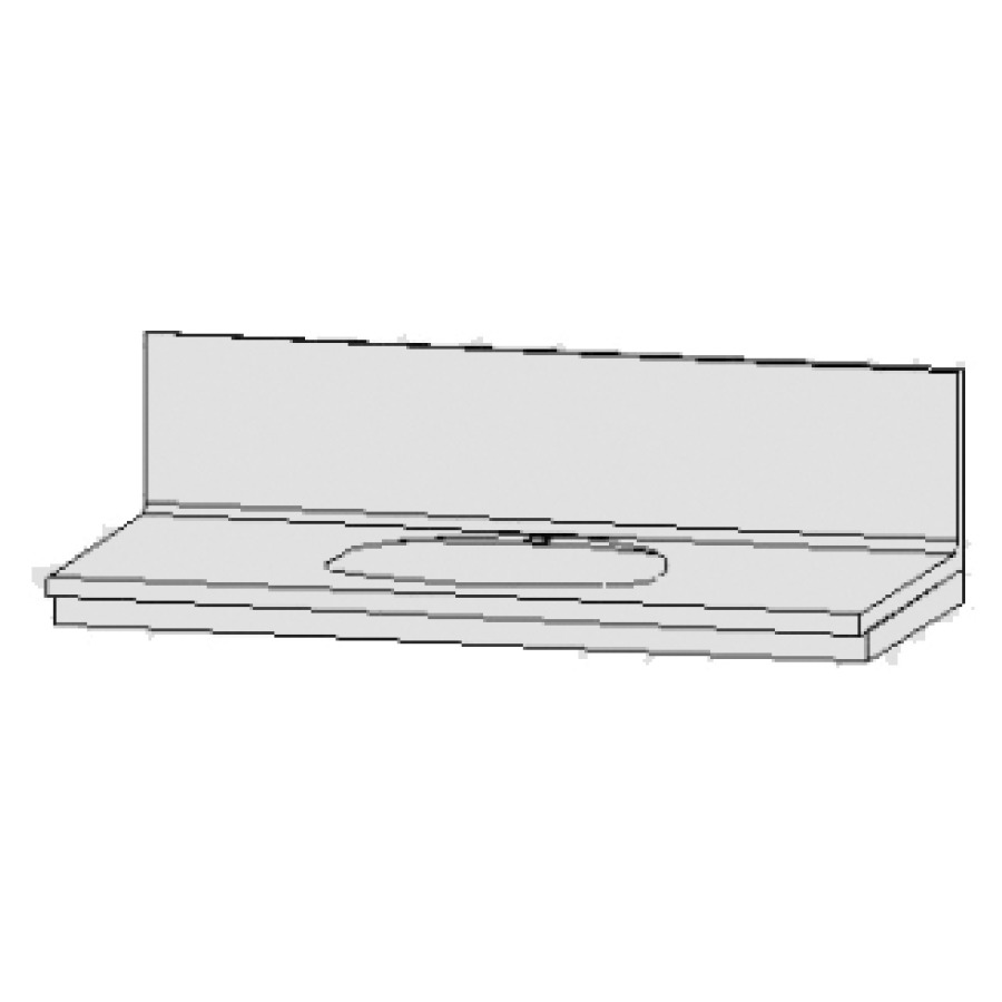 Table de lavabo Vanity Star M SL 
120 x 7.5 x 57 cm
pour 1 lavabo à encastrer, axe 60/60 cm
avec bandeau décor, sans consoles