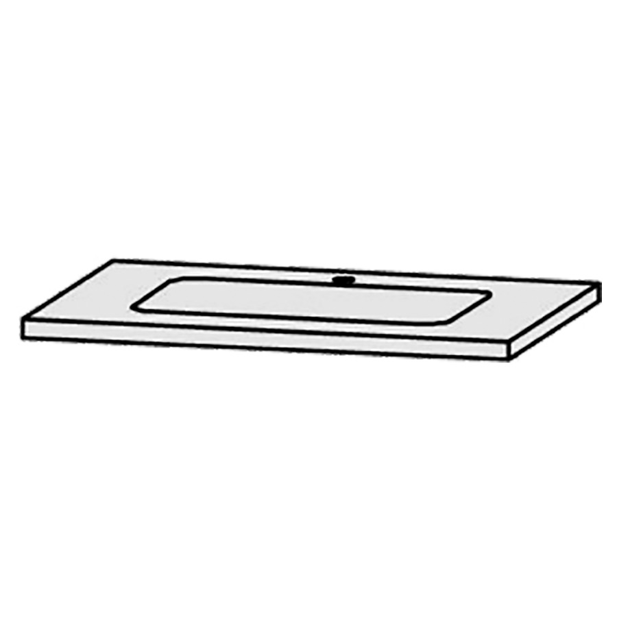 Table de lavabo Vanity Bocco 
80 x 3 x 55.5 cm
pour 1 lavabo à encastrer
encastrement par dessous, sans consoles