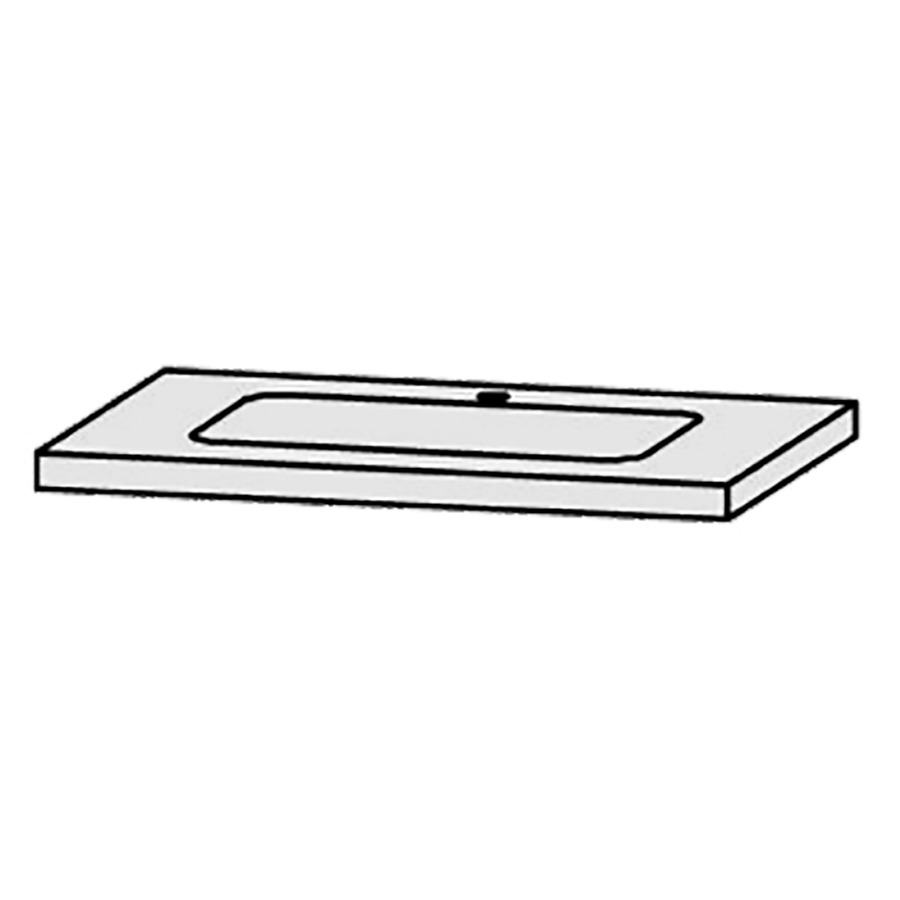 Table de lavabo Vanity Bocco 
80 x 4 x 55.5 cm
pour 1 lavabo à encastrer
encastrement par dessous, sans consoles