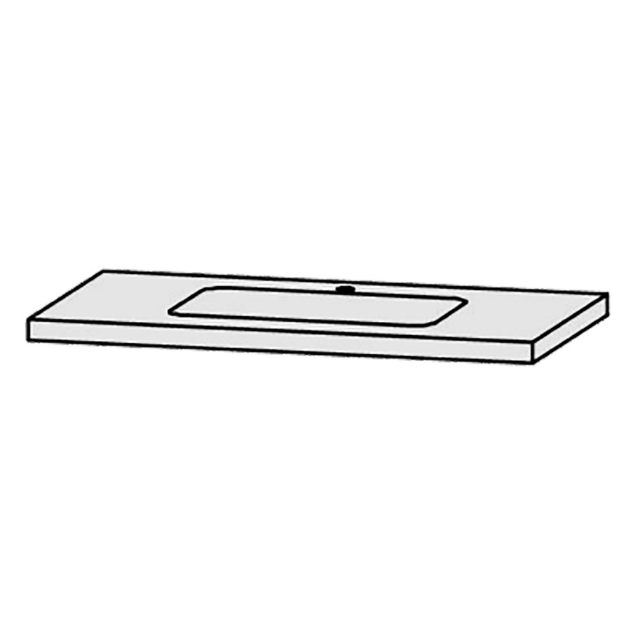 Table de lavabo Vanity Bocco 
100 x 4 x 55.5 cm
pour 1 lavabo à encastrer
encastrement par dessous, sans consoles