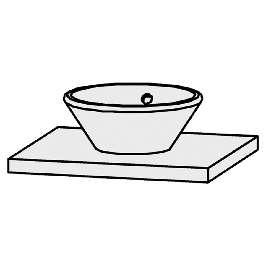 Table de lavabo
Vanity-Bocco
60 x 55,5 x 4 cm
axe de lavabo selon liste
excl. consoles
encastrement par dessus