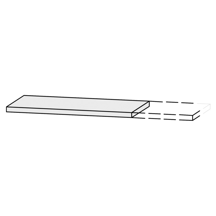 Tablette/rayon
101-150 x 40-55,5 x 4 cm
excl. consoles
sans découpe pour lavabo