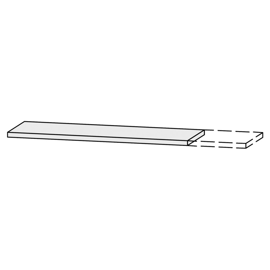 Tablette/rayon
151-200 x 40-55,5 x 4 cm
excl. consoles
sans découpe pour lavabo