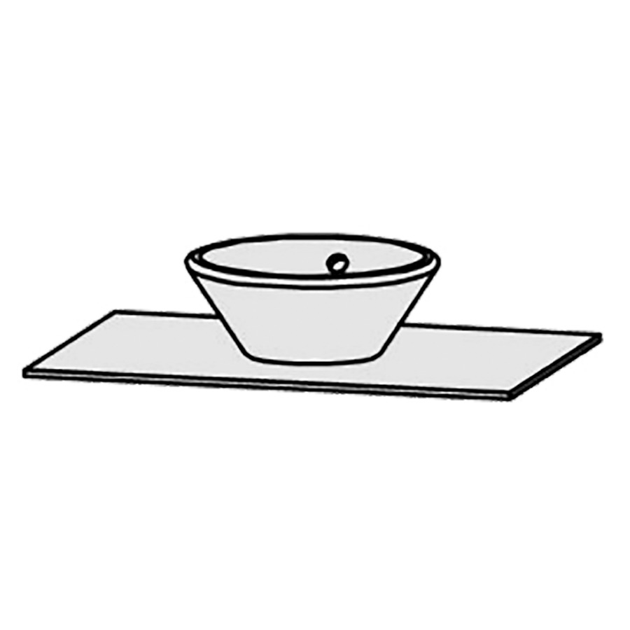Table de lavabo Vanity Bocco 
80 x 1 x 55.5 cm
pour 1 lavabo à poser
sans consoles