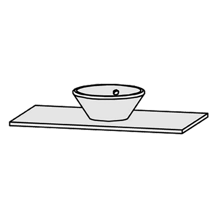 Table de lavabo Vanity Bocco 
100 x 2 x 55.5 cm
pour 1 lavabo à poser
sans consoles