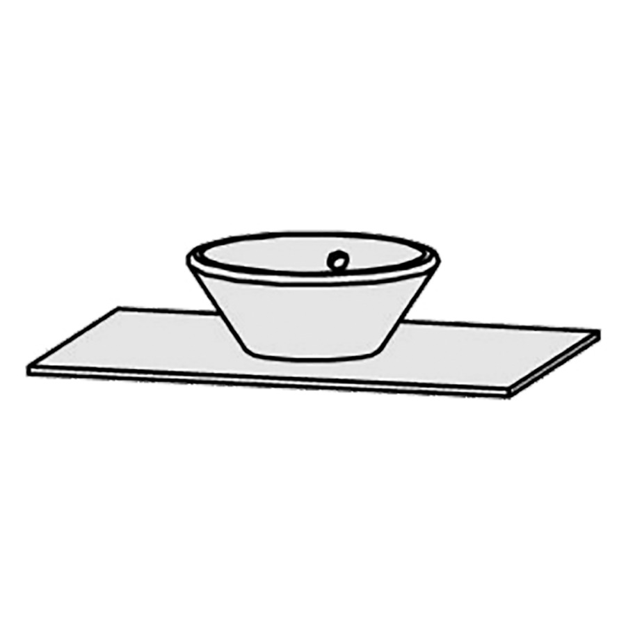 Table de lavabo Vanity Bocco 
80 x 1.2 x 55.5 cm
pour 1 lavabo à poser
sans consoles