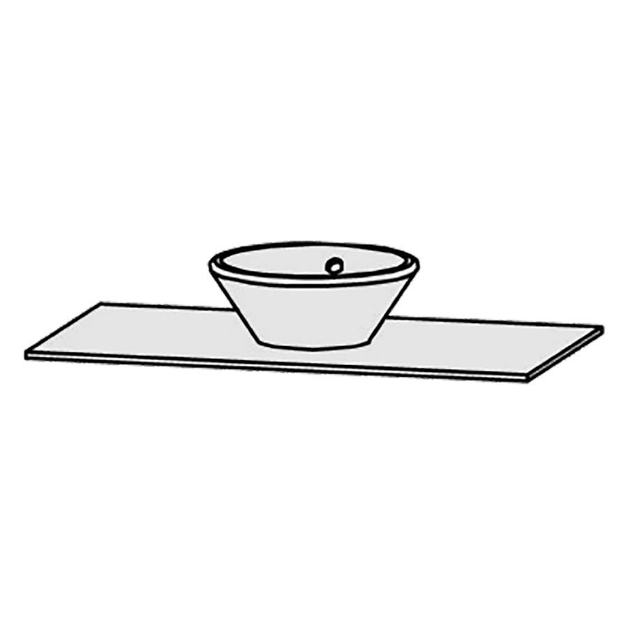 Table de lavabo Vanity Bocco 
100 x 1.2 x 55.5 cm
pour 1 lavabo à poser
sans consoles