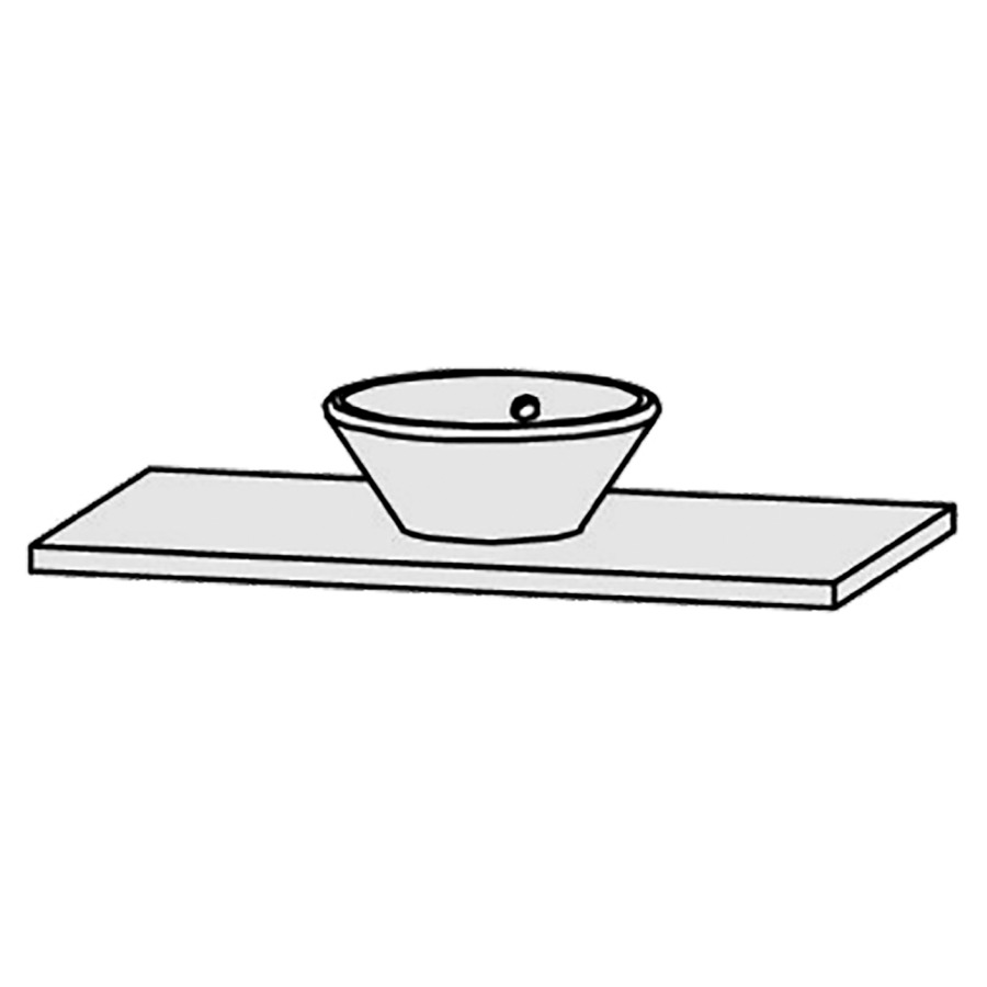 Table de lavabo Vanity Bocco 
100 x 3 x 55.5 cm
pour 1 lavabo à poser
sans consoles