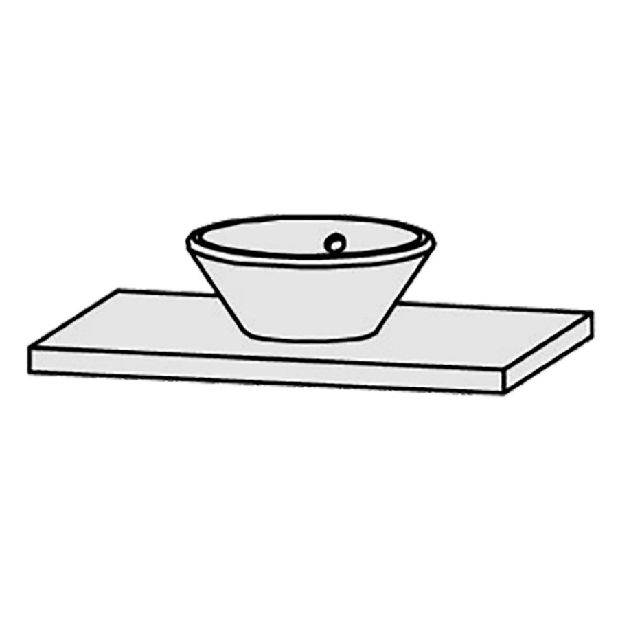 Table de lavabo Vanity Bocco 
80 x 4 x 55.5 cm
pour 1 lavabo à poser
sans consoles
