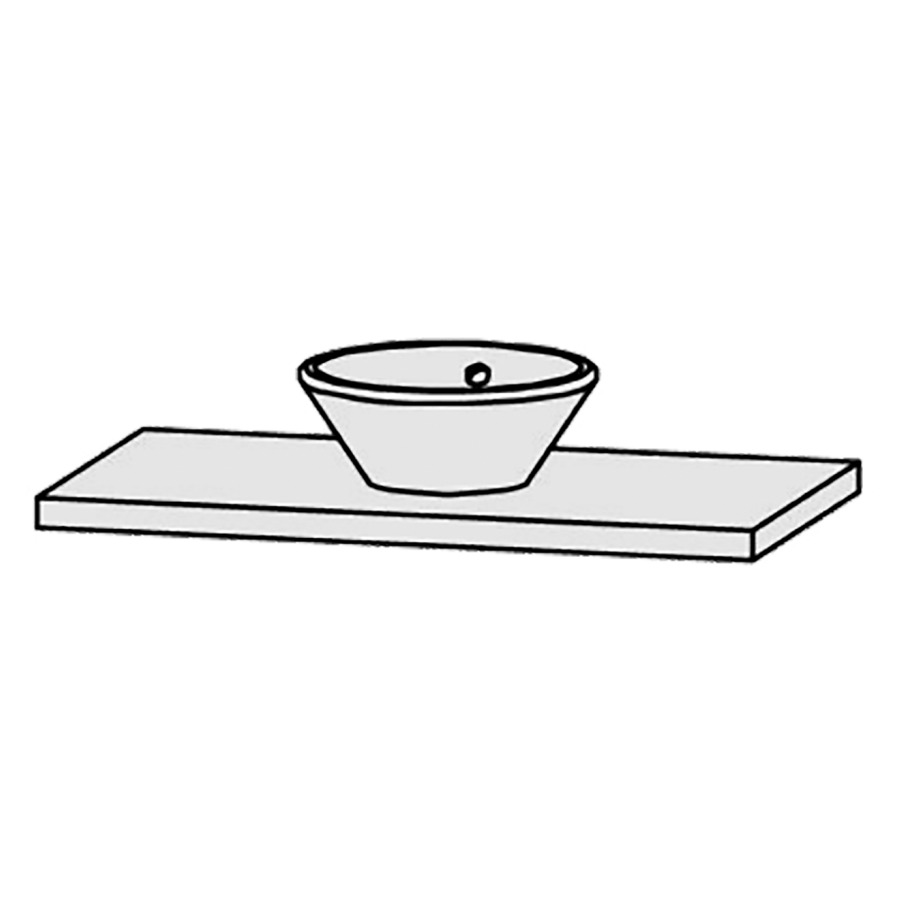Table de lavabo Vanity Bocco 
100 x 4 x 55.5 cm
pour 1 lavabo à poser
sans consoles