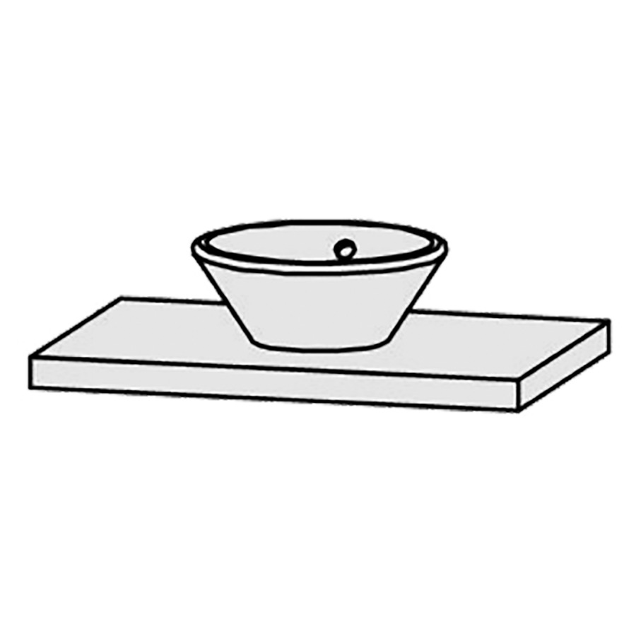 Table de lavabo Vanity Bocco 
80 x 5-10 x 55.5 cm
pour 1 lavabo à poser
incl. consoles