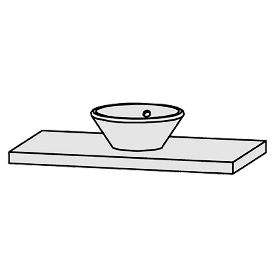 Table de lavabo Vanity Bocco 
100 x 5-10 x 55.5 cm
pour 1 lavabo à poser
incl. consoles