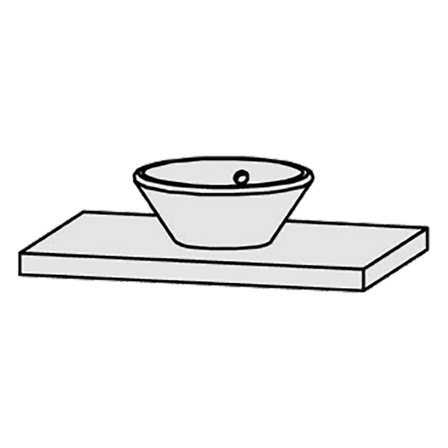 Table de lavabo Vanity Bocco 
80 x 5 x 55.5 cm
pour 1 lavabo à poser
sans consoles