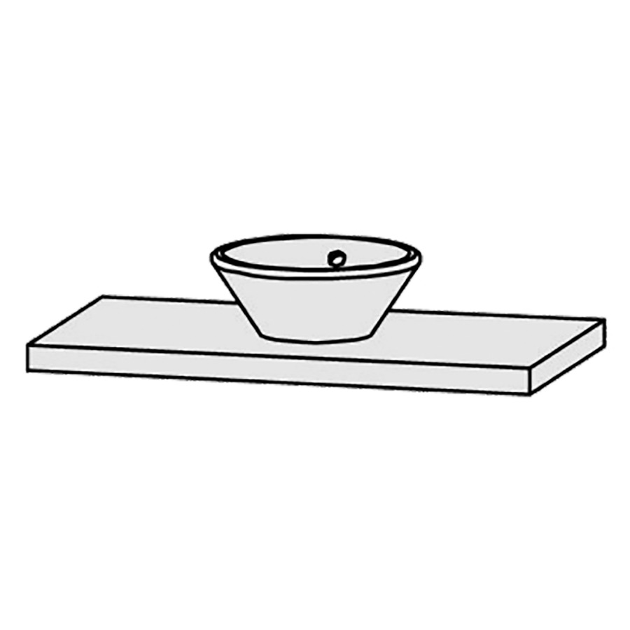 Table de lavabo Vanity Bocco 
100 x 5 x 55.5 cm
pour 1 lavabo à poser
sans consoles
