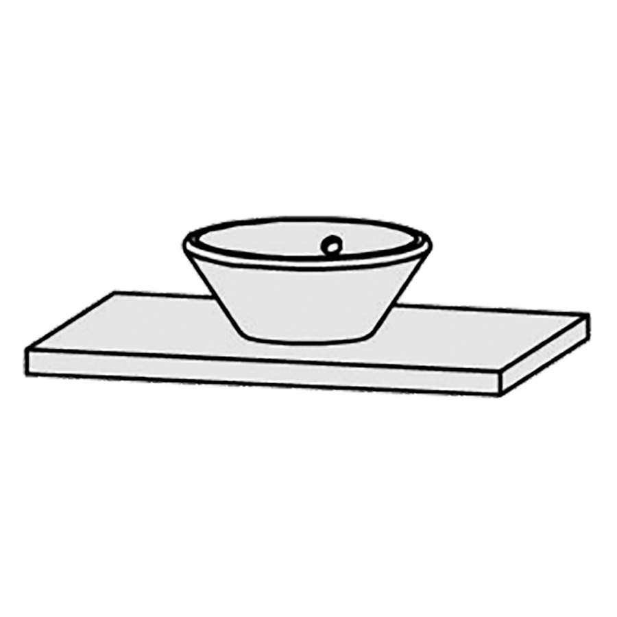 Table de lavabo Vanity Bocco 
80 x 4 x 55.5 cm
pour 1 lavabo à poser
sans consoles