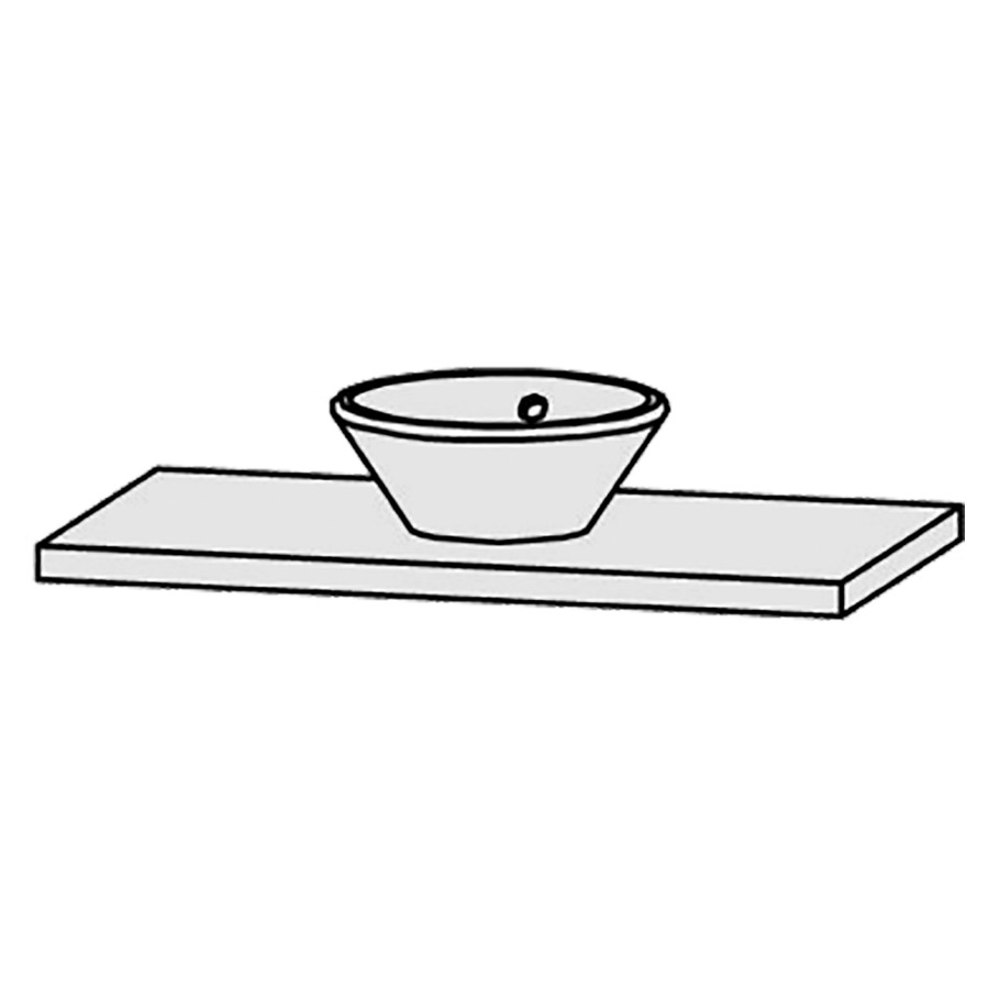 Table de lavabo Vanity Bocco 
100 x 4 x 55.5 cm
pour 1 lavabo à poser
sans consoles