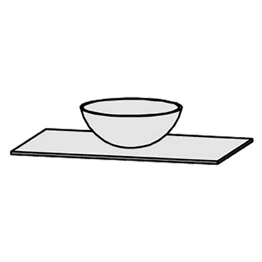 Table de lavabo Vanity Raina 
80 x 1 x 53.2 cm
pour 1 lavabo à poser
sans consoles